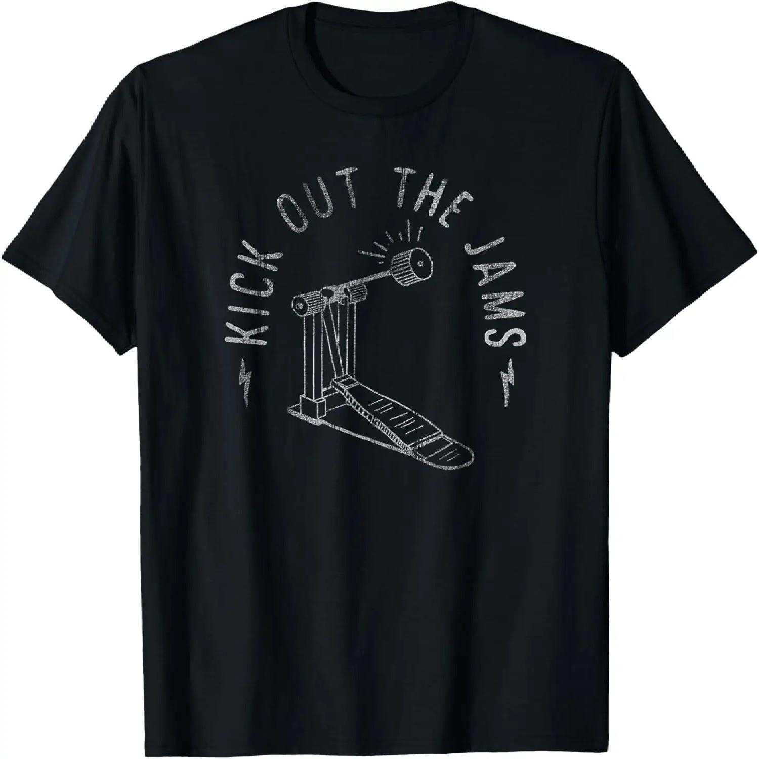Trendy Graphic Drum Pedal Kick Out The Jams Vintage Logo T-Shirt S чёрный