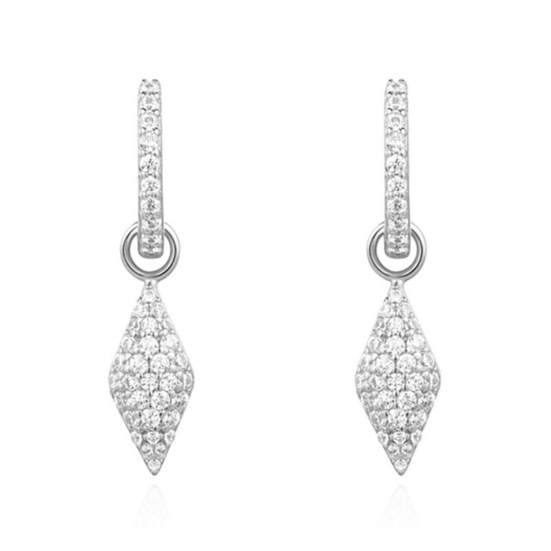 ANIA HAIE Silver Pave Sparkle 925 Silver Ring Earrings E061-13H