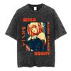 Vintage Washed Anime Death Note Manga Logo Graphic T-shirt Men Women Printed Tee Summer Casual Fashion Clothing Tops High Quality Streetwear