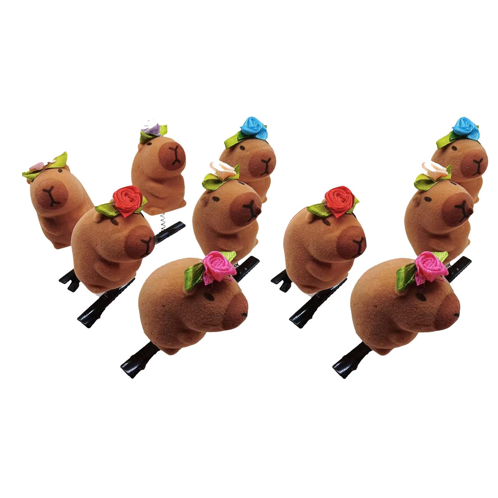 

10 шт. заколка для волос Capybara, симпатичный весенний дизайн, уникальная заколка для волос для женщин и девочек, аксессуары в стиле животных 2