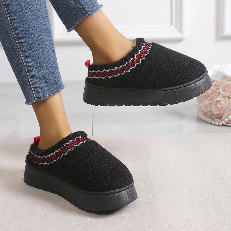 Women Snow Boots Luxury Brand New Slides Women Comfortable Ankle Boots Flats Platform Short Cotton Shoes Women Zapatos De Mujer