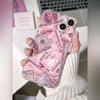 Una custodia trasparente rosa a forma di dollaro, adatta per telefoni serie iPhone 17, 16, 15, Plus, Pro, Max - può essere utilizzata come gif