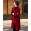 Sishui Nianhua Women's Elegant Mid-Length Wool Coat