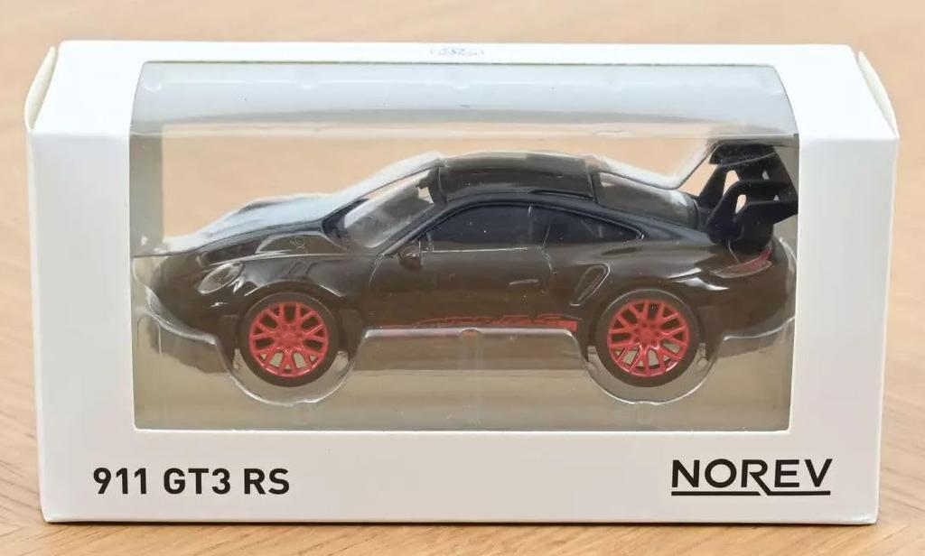 Norev Scale Porsche 911 992 GT3 RS 2022 NOREV 911 GT3 RS Diecast Car 1/43 Black/Red Jet-Car