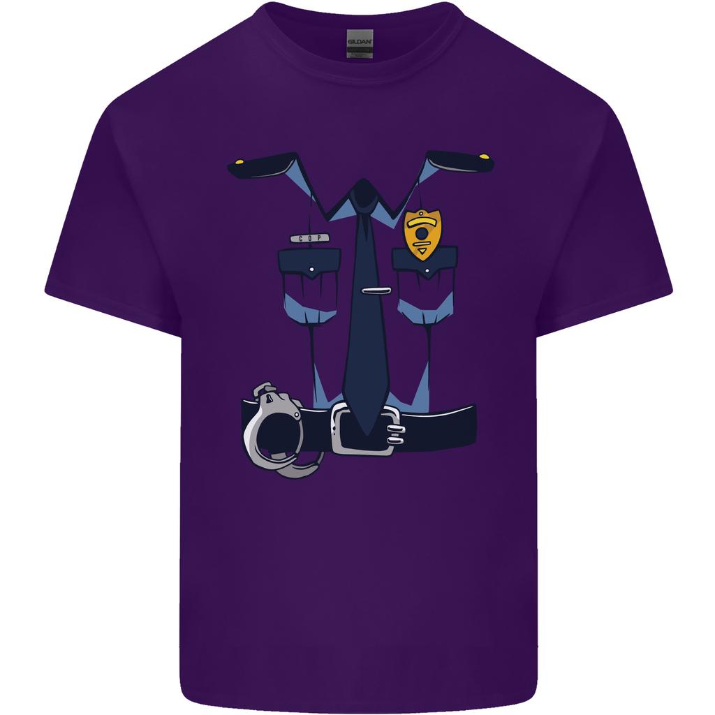 Police Fancy Dress Costume Outfit Stag Do Unisexs Light Cotton TShirt