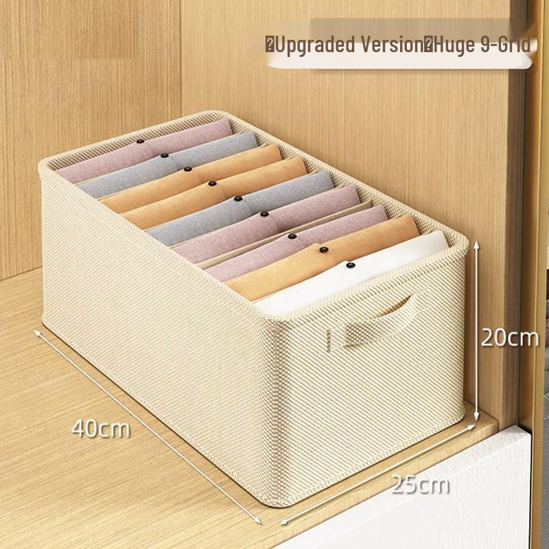 Foldable Fabric Organizer: Clothes, Underwear & Pants Storage Box for Wardrobe