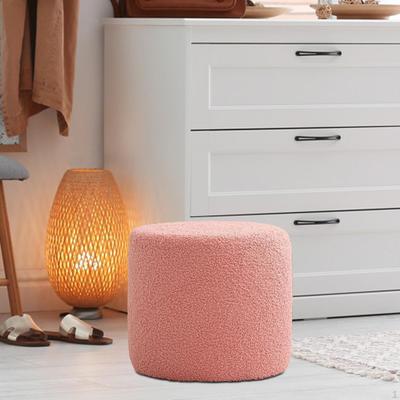 Kompakter Fußhocker für Sofa und Tee, Kleines Zylinderdesign, Eingangsbereich, Schlafzimmer