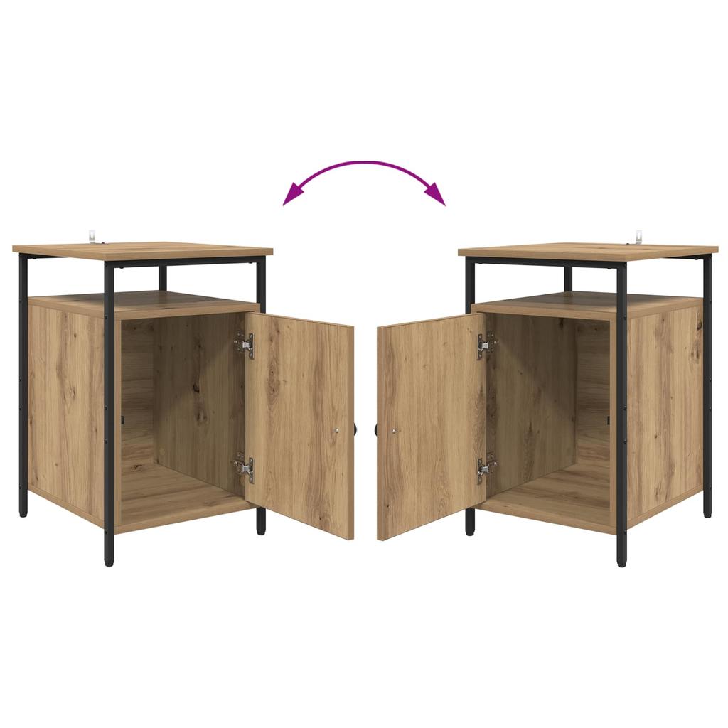 Nightstand Set of 2 Artisan Oak Finish 40 x 42 x 60 cm Engineered Wood