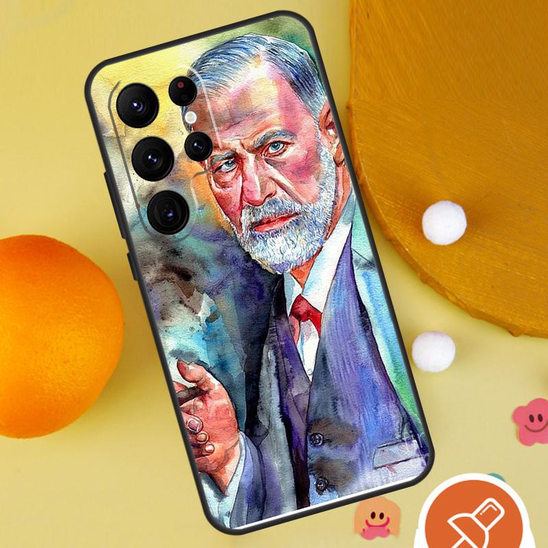 Sigmund Freud Phone Case For Samsung Galaxy S25 Ultra S23 S22 S21 Ultra S9 S10 S20 Plus S24 FE Funda Cover