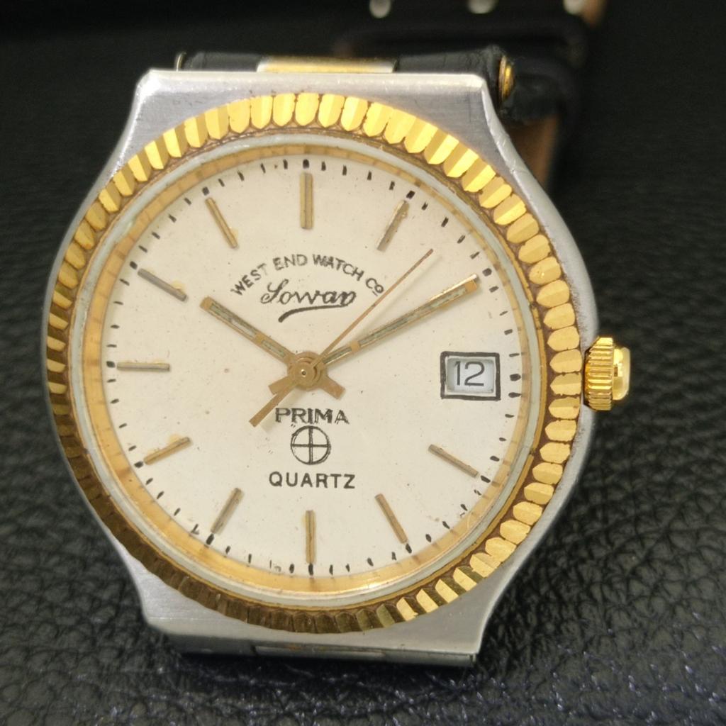 VINTAGE WEST END WATCH CO QUARTZ SWISS WOMENS CREAM COLOR DIAL WATCH A700338-5