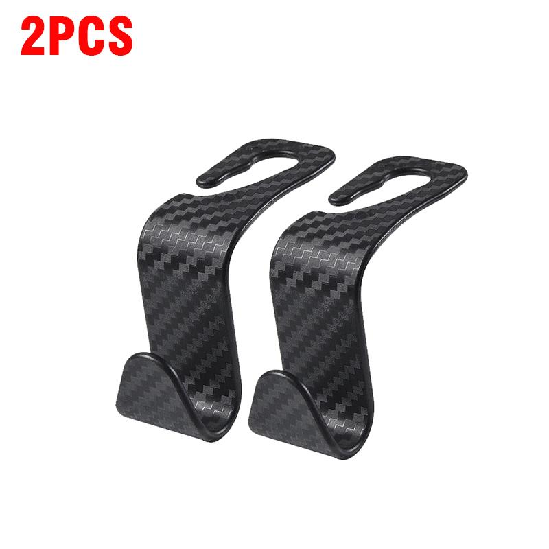 Carbon Fibre Hook Universal Car Seat Headrest Hooks Storage Hanger  Car Back Seat Organizer Holder Auto Interior Accessorie