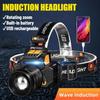 Powerful LED Headlamp Motion Sensor Headlight 18650 Rechargeable COB Head Flashlights High Power Head Lamp Fishing Headlight