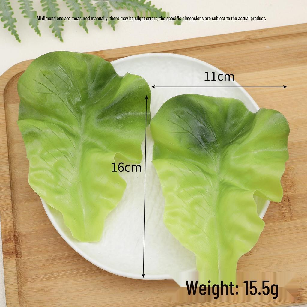 Simuliertes Salatblattmodell für Hot Pot & Foto-Requisiten – Grünes Gemüse-Display-Accessoire