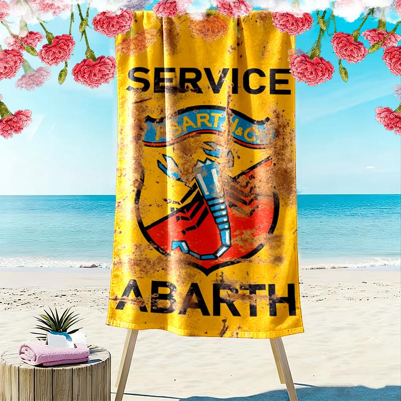 Abarth Print Beach Towel Large Soft Quick Dry Towel For Beach Camping Swimming