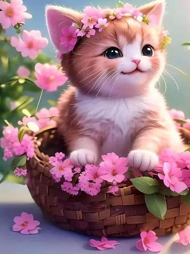 5D-Diamantmalerei zum Selbermachen, Tiere, volle Diamant-Mosaik-Stickerei, Cartoon-Fisch und Vogel, Kreuz-Stickerei-Set, Kunst, Heimdekoration