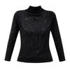 Autumn & Winter Elegant High Neck Long Sleeve Tummy-Concealing Top for Middle-Aged Women