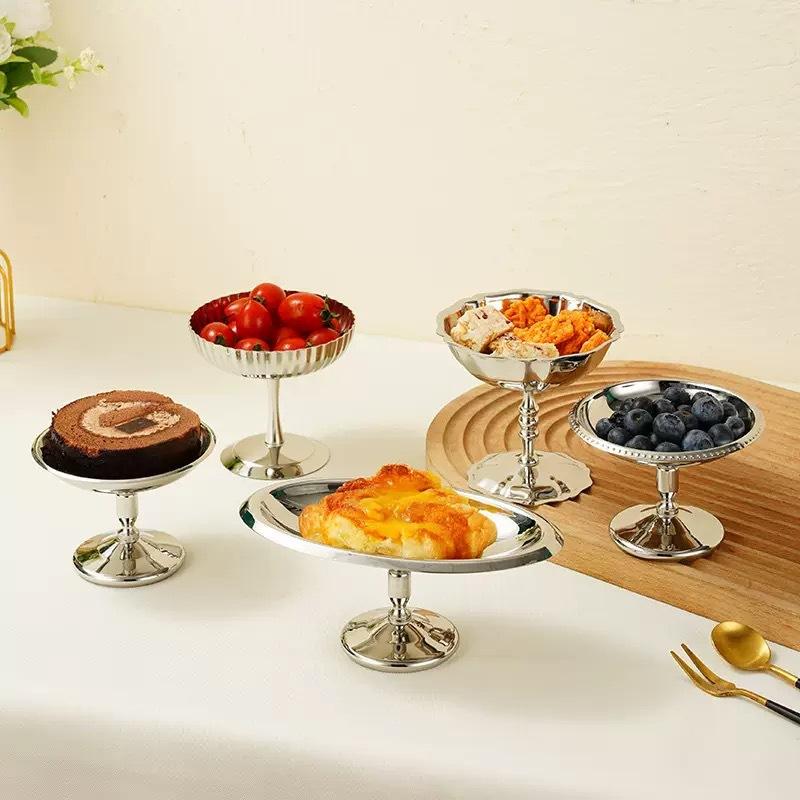 Stainless Steel Salad Cup Food Grade Ice Cream Cup Goblet Retro Dessert Bowl Fruit Yogurt Snack Bowl Household Kitchen Tools