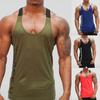 Erkek Harf Baskılı Renk Bloklu Kolsuz U Yaka Yelek Slim Fit Fitness Atlet