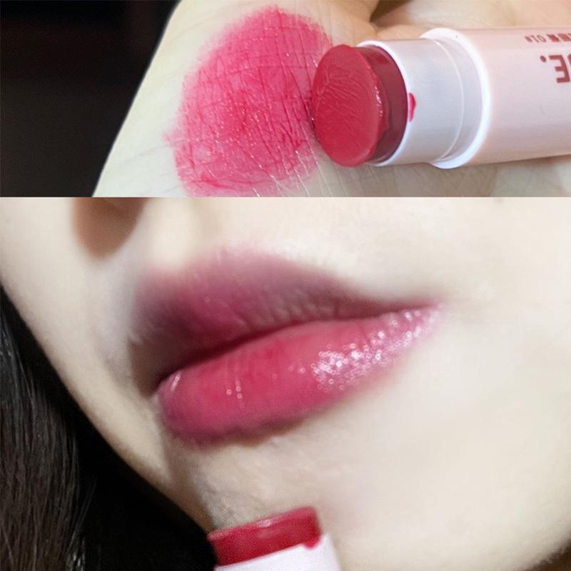 Herorange Pink Tinted Lip Balm: Moisturizing, Hydrating, Whitening, Colorless Lip Mask for Female Students. 3.5g