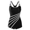 Swimsuit Women's Conservative Belly Cover To Show Slimming Large Size Sports Training One-piece Boxer Hot