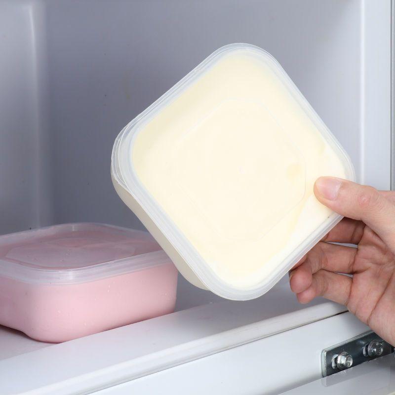 350/650 ml Eiscreme-Aufbewahrungsbehälter Wiederverwendbare Eiscremebox Behälter Form mit Deckel Küche Kühlschrank Aufbewahrung Zuhause