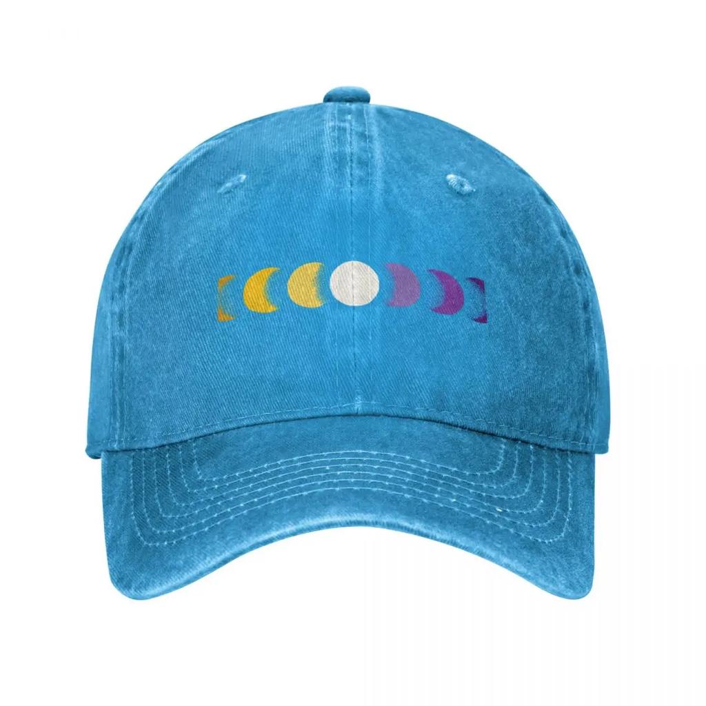 nonbinary moon phases Baseball Cap Trucker Cap Fluffy Hat Fashion Mens Cap Women'S