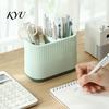 Stationery Storage Box for Students Desktop Pen Holder, Compartments Thickened Plastic Organizer, Macaron Organizer Accessories Color Vertical Pattern