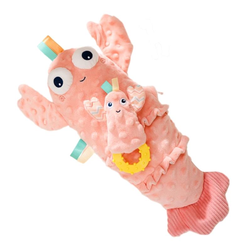 

Newborns Baby Plush Animal Doll Cartoon Animal Tail Wagging Pillow Baby Soothing Toy 0-1 Year Infant Puzzle Toy