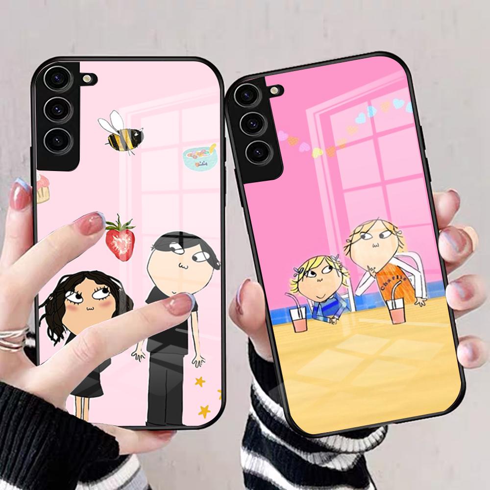CHARLIE AND L-LOLA-A Phone Case For Samsung S25 Edge Ultra S23 S22 S21 S20 Ultra Plus S24 Fe A54 A53 A25 Glass Cover