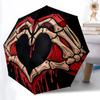 1pc Skeleheart Automatic Folding Umbrella - Compact 8-Rib Design, Durable Plastic & Iron, Lightweight for Outdoor Daily Use141