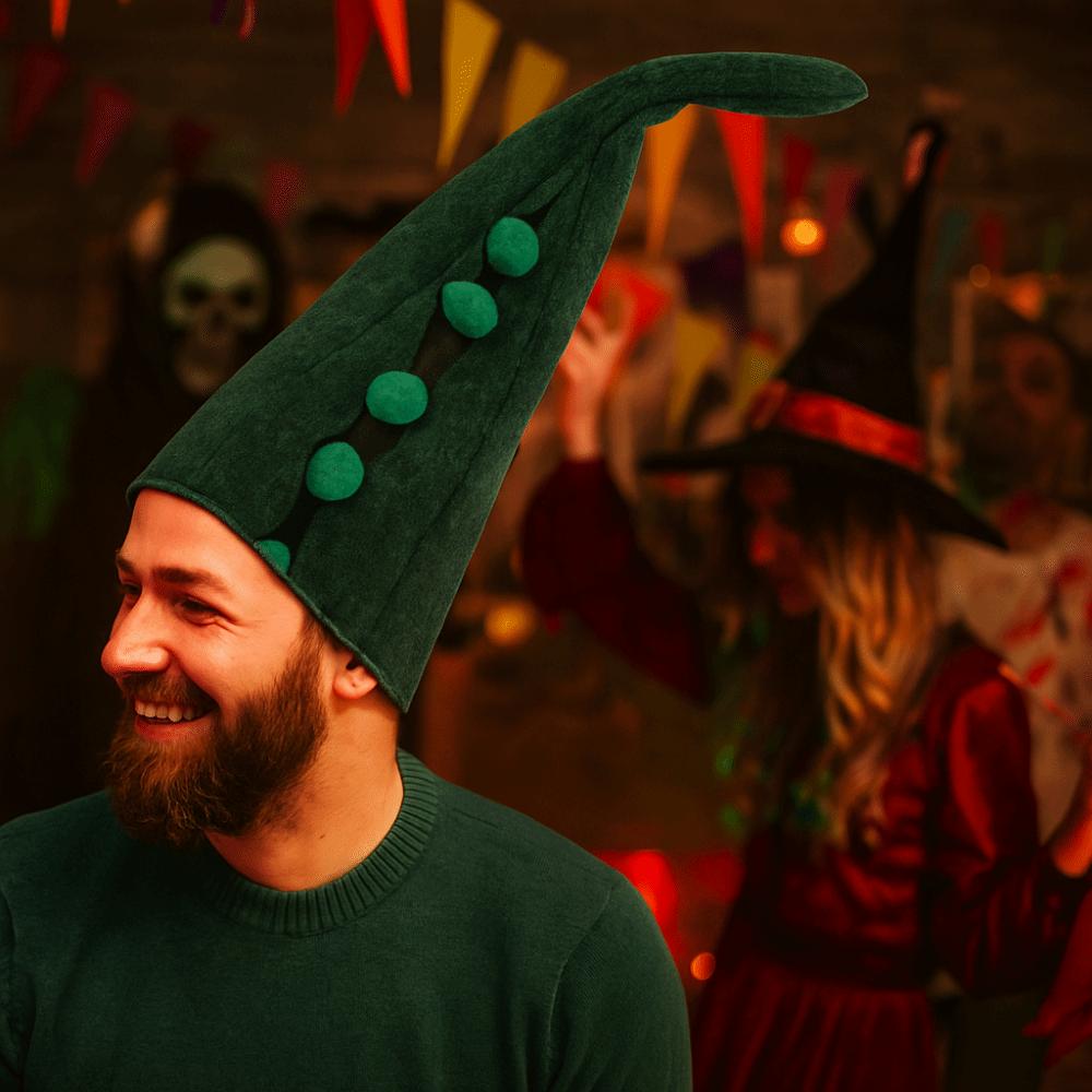 Polyester Peasecod Shape Hat Hair Decoration Pea Wizard Role Play Caps  Makeup Props