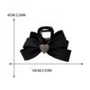 Elegant Temperament Fabric Bow Hair Clip For Woman Rhinestone Love Shark Clip Fashion Girl Ponytail Hair Clamp Hair Accessories