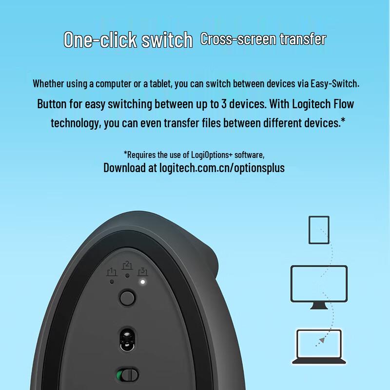Logitech Lift Vertical Ergonomic Wireless Mouse for Small Hands