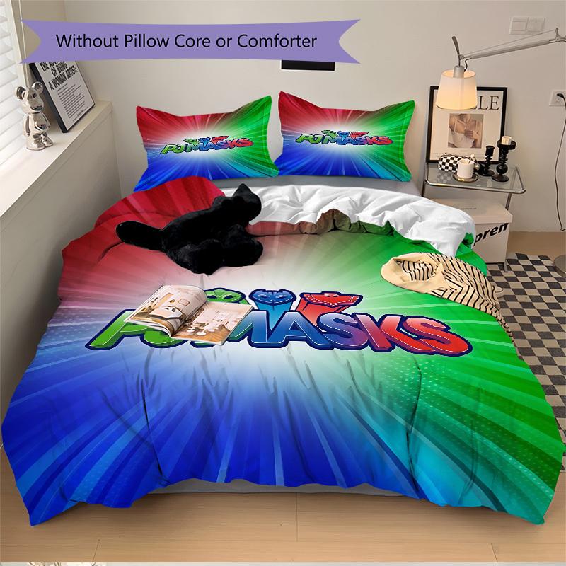 

3pcs PJ Masks Bedding Set: Perfect for Bedroom or Guest Room. Soft and Comfortable with No Core Included yy251010180 135x200cm