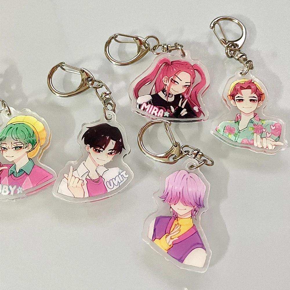 8 Stück Kpop Dämonenjäger Huntrix Saja Boys Schlüsselanhänger Rumi Zoey Jinu Mira Meine Seele verkauft Schlüsselanhänger - Kpop Fan Zubehör Schmuck