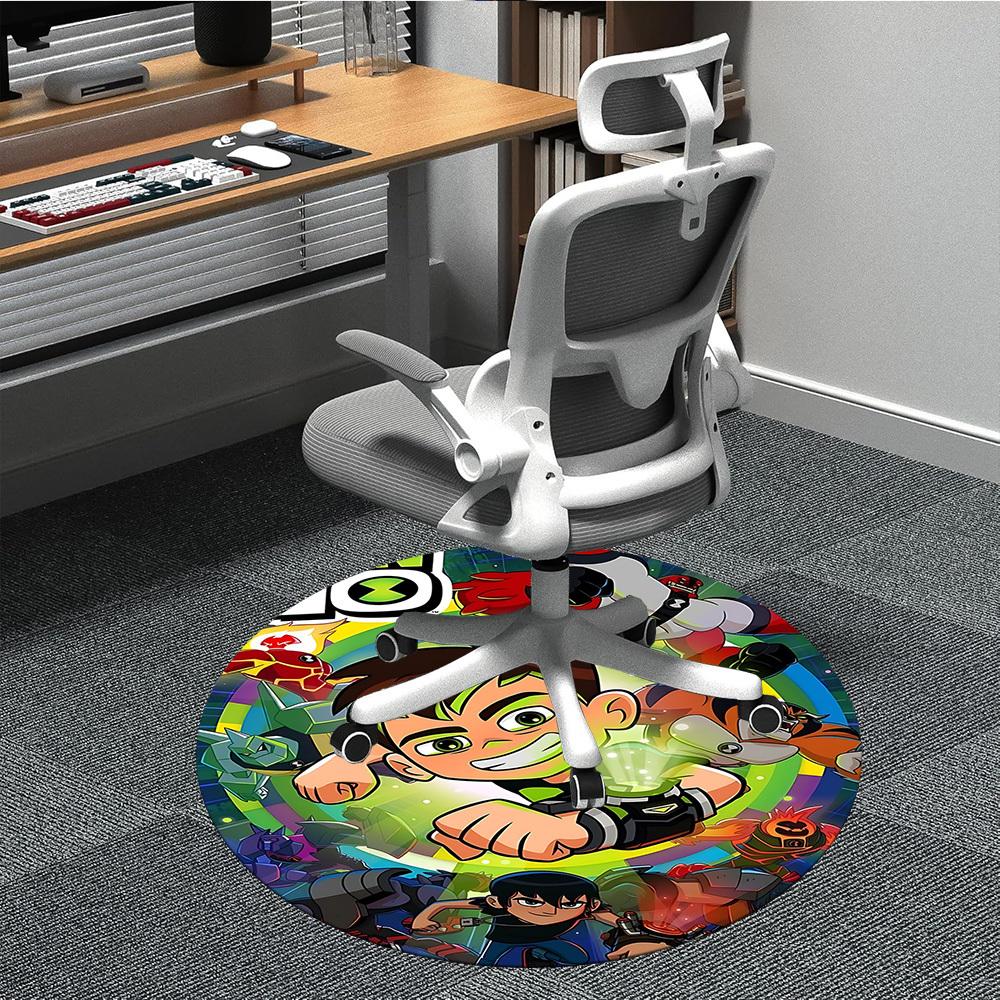 

1pc Ben Tennyson Aliens Ben 10 Office Round Area Rug, Under Office Chairs Bedroom Living Room Home Decor a1022293 80cm by 80cm