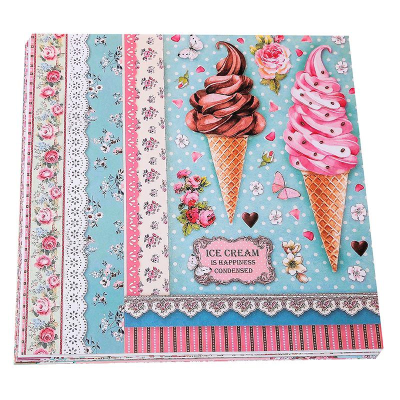 

Light Blue European Lace Floral Pattern Decorative Paper - 16 Sheets for Journals & Collages