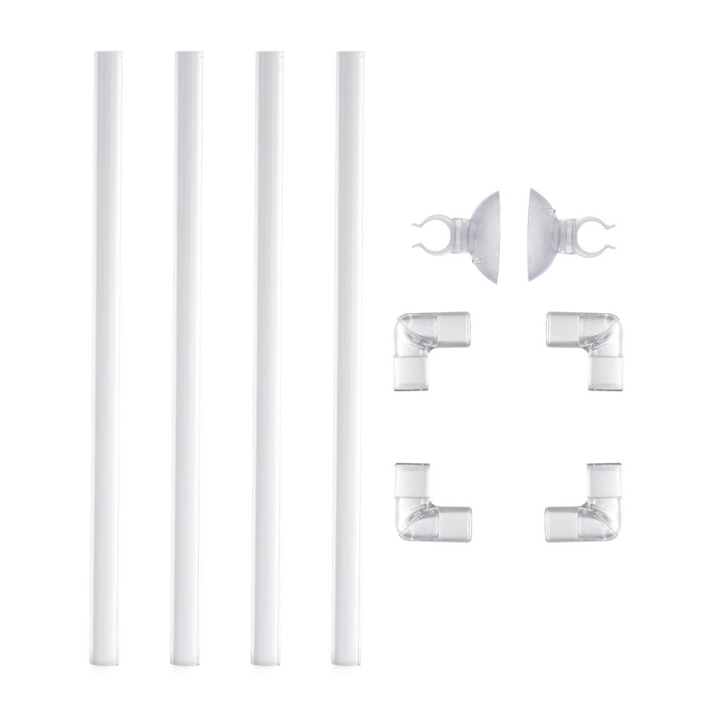 Transparent Acrylic Aquarium Fish Feeding Ring With Easy Installation Suction Cup Prevents Food Drift and Waste 23x23CM