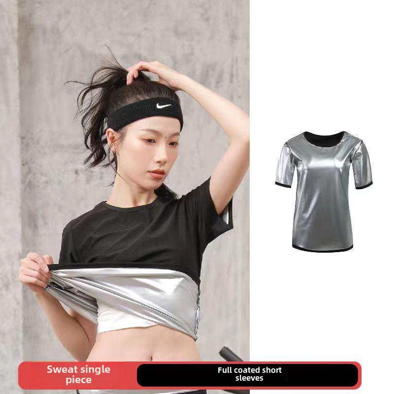 Women's Full-Coated Sweat Suit: Vest & Top Sports Set for Running and Fitness - Large Size