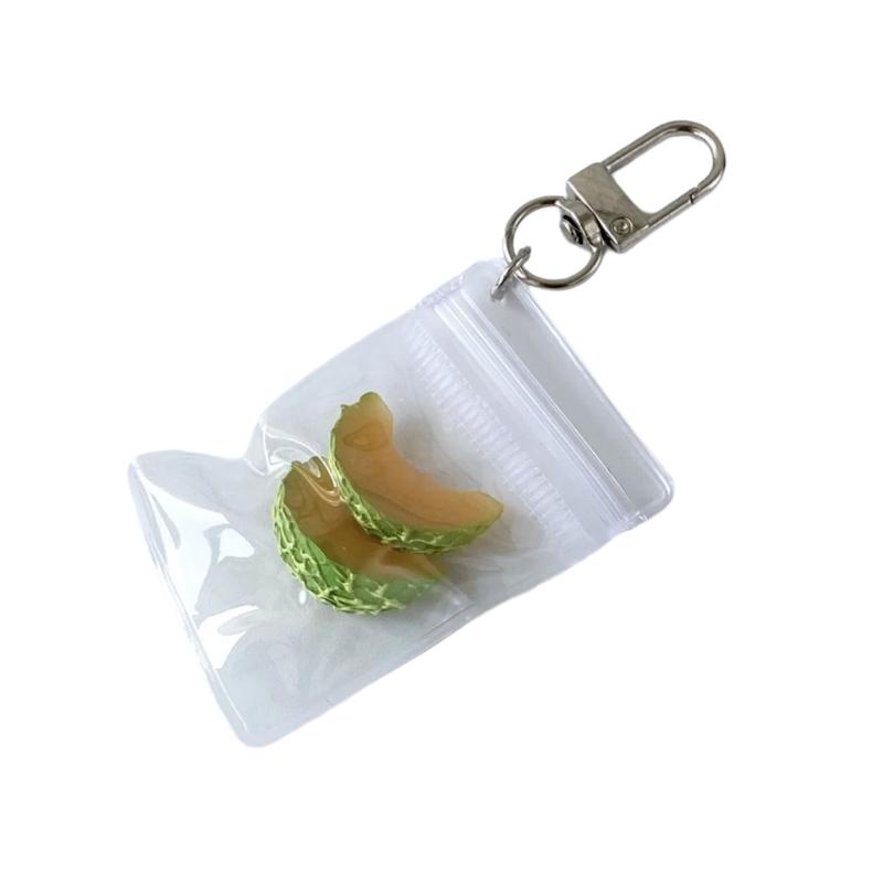 Hamimelon Handmade Keychain For Phone Keys Jewelry Accessory Fruit Pendant Keyring for Men Women Handbag Accessories