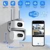 Wireless Dual-Screen Indoor Camera with HD and Dual-Light Night Vision for Remote Home Monitoring