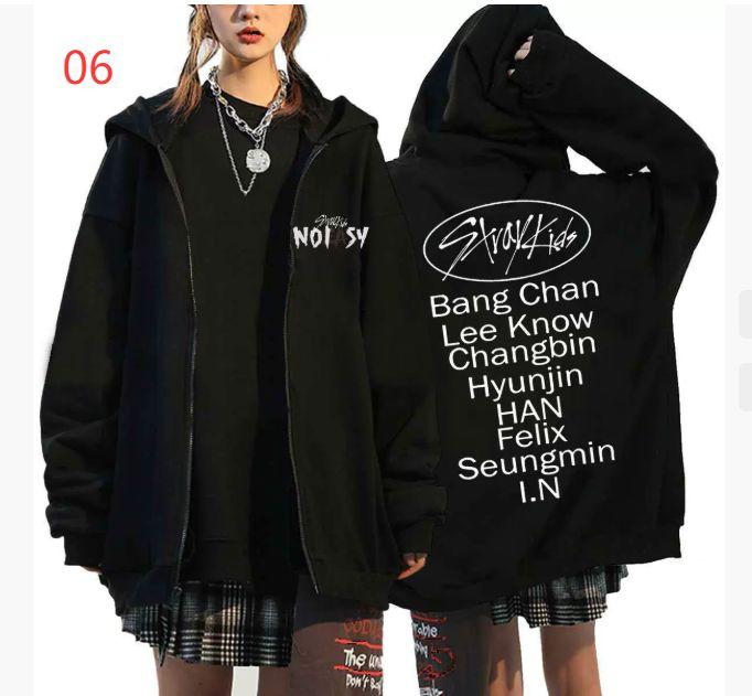 [USED] STRAY KIDS Hoodie, Harajuku Style, Graphic Print, Skez Merchandise