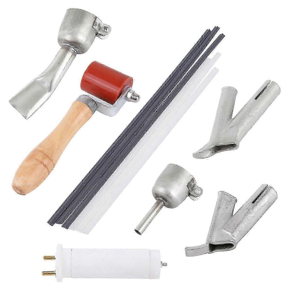 1600W Hot Air Welding Machine Kit Plastics Heat-Welders Tool Set with Welding Speed Nozzle & Roller Rod Plastics Welding Machine