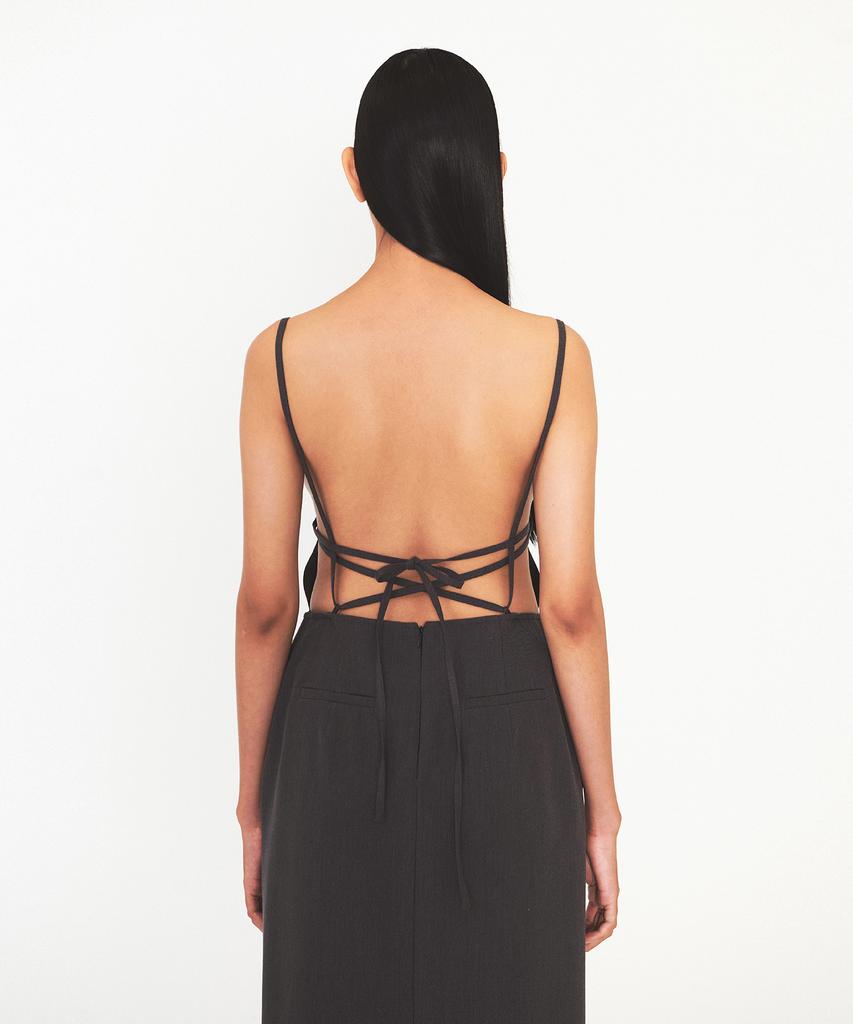 Daiaegeuneol Strap Sleeveless Dress (Dark Gray)