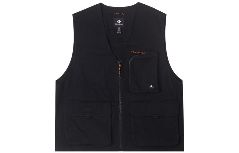 Converse Vests Men s Black V Neck Moderate Workwear 10026170-A02 S