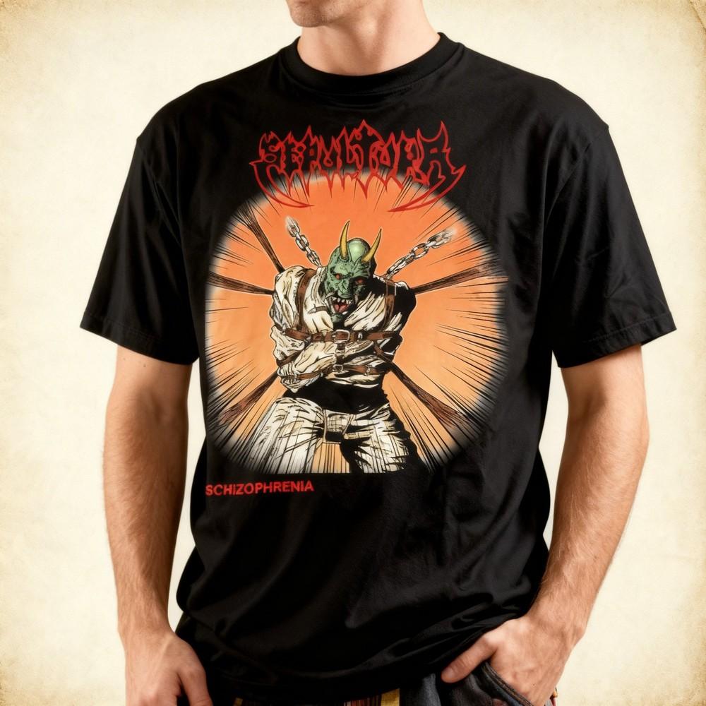 New Sepultura Band Schizophrenia Album Cotton Black All Size T Shirt Unisex T-Shirt XXL