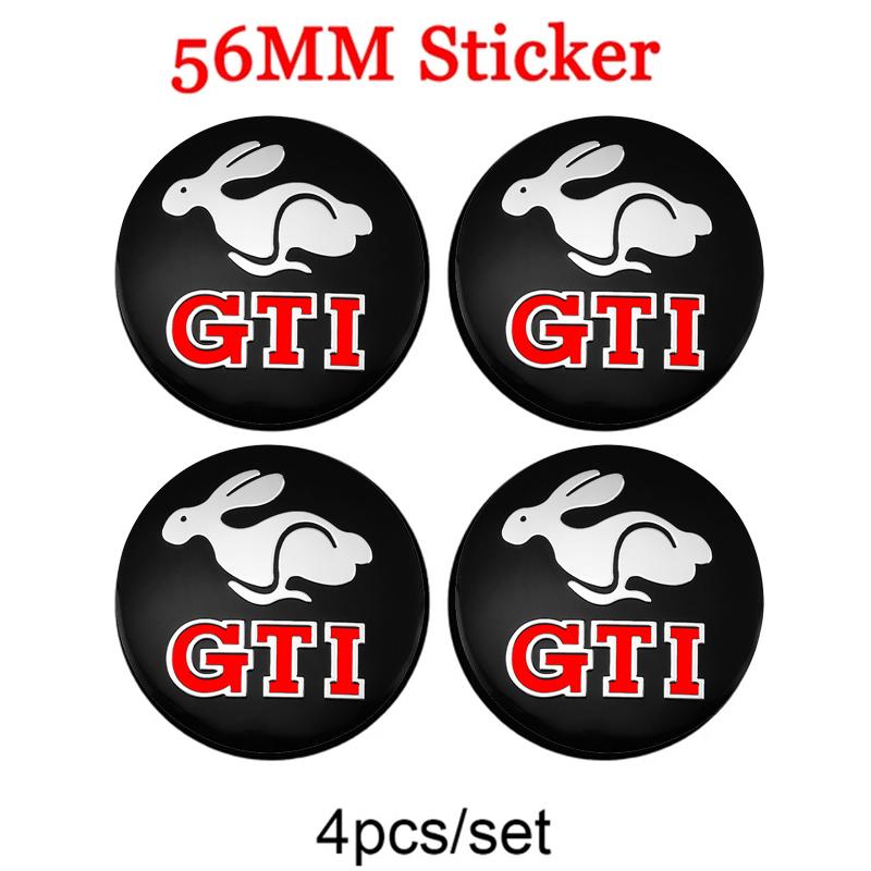 4pcs 56mm Car Wheel Center Cover Stickers Hub Cap Sticker For VW Golf Polo Tiguan Touran Jetta Passat CC T5 GTI Scirocco Magotan xm1