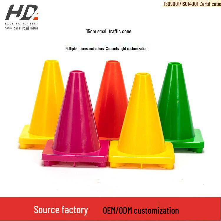 PVC Traffic Barrier Cone with Reflective Stripes - Warning & Isolation for Road Construction and Parking. No