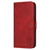 (Red) Wallet Case for Iphone 16e Magnetic Closure Kickstand Card Holder Embossed All Round Protection