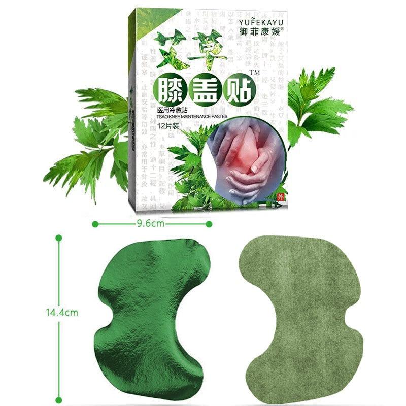 12pcs/bag New Knee Plaster Sticker Wormwood Extract Knee Joint Ache Pain Relieving Paster Knee Rheumatoid Arthritis Body Patch